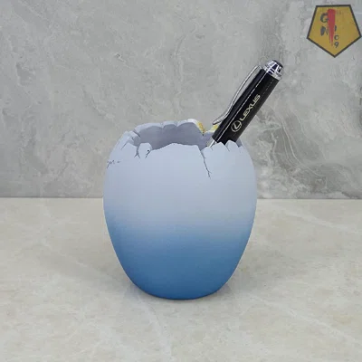 Turtle Pen Holder Decoration Orments Can Also Put Makeup Brushes And Decorative Flowers, And Store Pencils And Pens On The Desktop. (Blue)