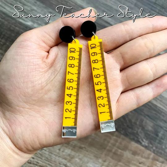 Measuring Tape Earrings, Teacher Math Teacher, Fun Earrings