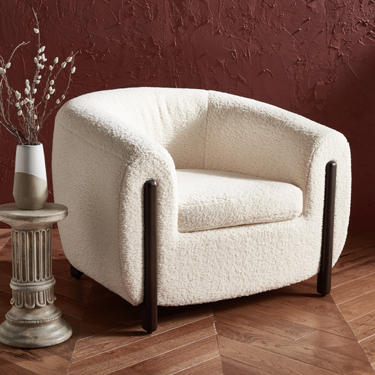 SAFAVIEH Couture Westley Barrel Back Accent Chair - 38 in. W x 34 in. D x 28 in. H
