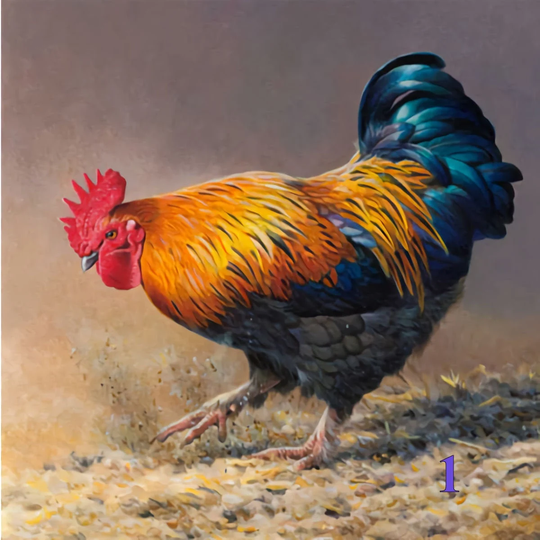 6 Chicken Yards Diy 5D Diamond Painting Kit Full Square & Round Drill