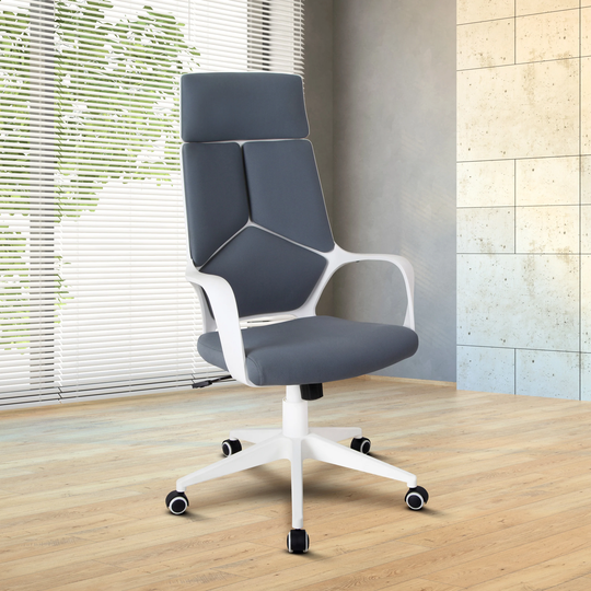 CTEX Modern Studio Office Chair, Grey/White