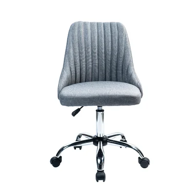 Adina Fabric Upholstered Office Chair with Chrome Base