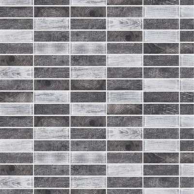 Recycle 1.3" x 4" Glass Grid Mosaic Wall Tile