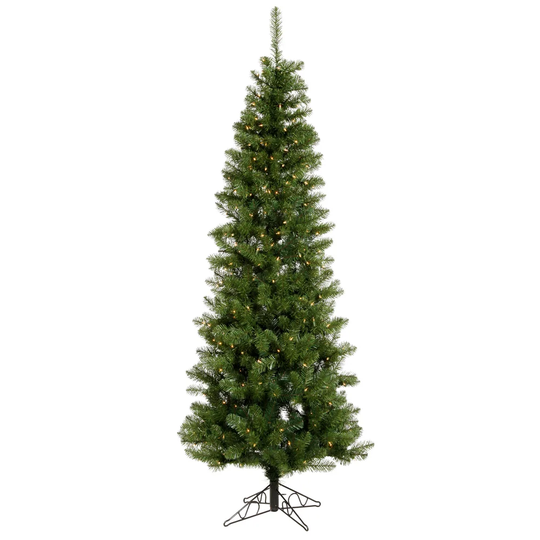 9.5' x 44" Salem Pencil Pine Tree with 450 LED Frosted Italian Lights
