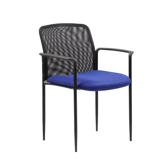 Boss Stackable Blue Mesh Guest Chair