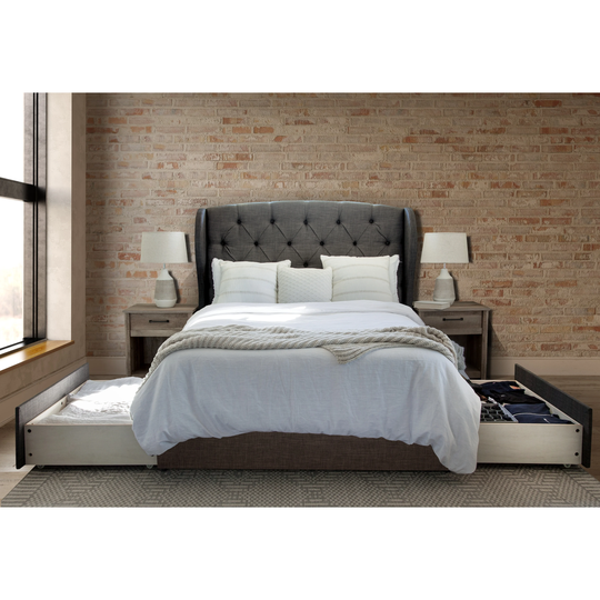 Archer "Kahuna" Upholstered Platform 2 Drawer Storage Bed