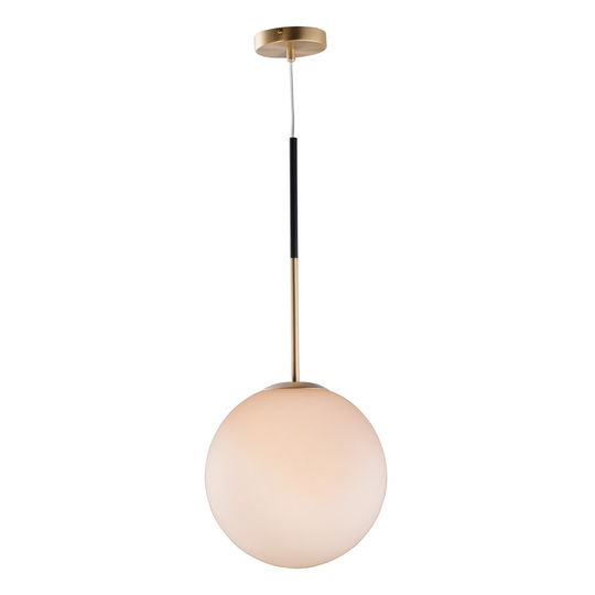 Vesper 1-light 11.75" Wide Steel Pendant - satin brass / black