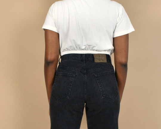 Calvin Klein Size 29 Black Vintage Denim Jeans