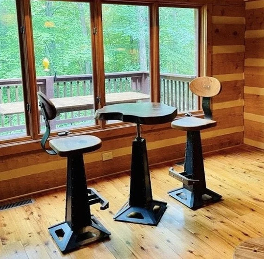 Bar Table & Stools, Bar Table, Stools, Pub Table, Pub Sets, Bar Set, Walnut Bar Stools