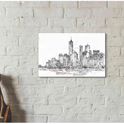 Skyline Sketches I by Anne Tavoletti - Wrapped Canvas Graphic Art Print