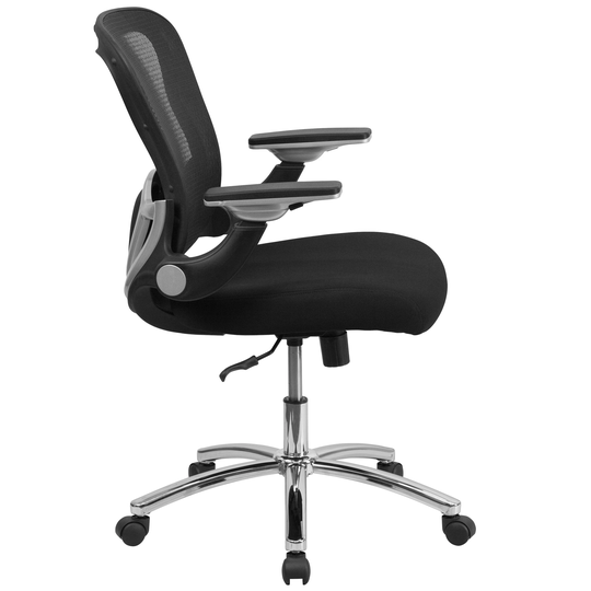 Mid-Back Mesh Ergonomic Office Chair with Height Adjustable Flip-Up Arms