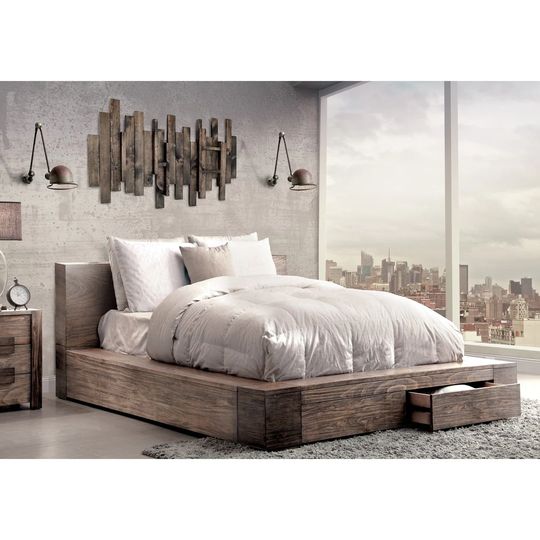 Furniture of America Shaylen II Rustic Natural 2-drawer Storage Bed
