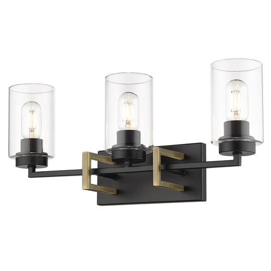 Golden Lighting Tribeca 3-light Modern Geometric Bathroom Vanity