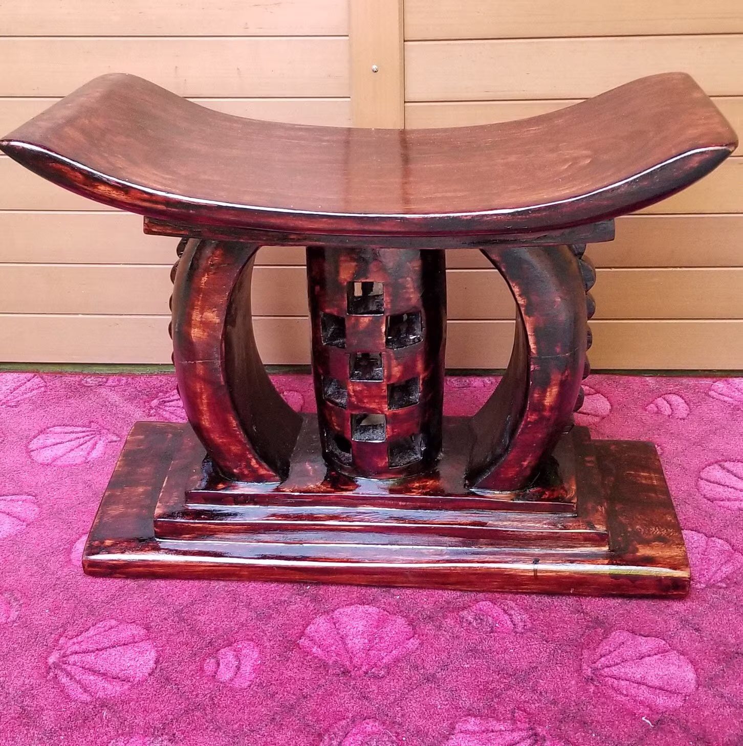 Ashanti Stool Handcrafted in Ghana, African Stool, Traditional Stool/Chair - Free Shipping