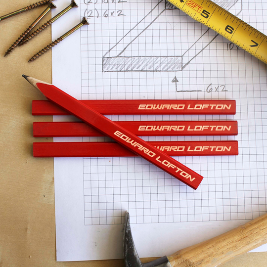Personalized Carpenter Pencils, Engraved Gifts For Dad, Father's Day Gifts, Valentine's Cpr-7