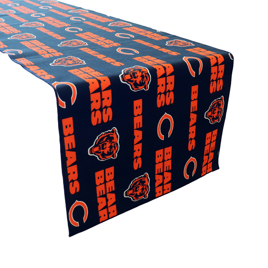 Chicago Bears 100% Cotton Table Runner/Home Dining Décor Sports Events Holidays & Parties Tailgate Football Fans