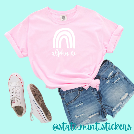 Alpha Xi Delta | Comfort Colors Short Sleeve Tee T-Shirt Alpha Xi Shirt, Axd Tshirt, Big Little Reveal, Bid Day Basket, Sorority Gift