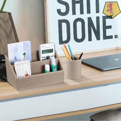 Office Storage Box And Desk Organiser,Complete With6office Supplies Accessories,Document Holder,Letter Trays,Mail Classifier,Pencil Cup,Business Card