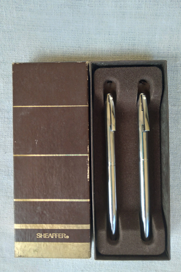 Sheaffer Pen & Mechanical Pencil Set/White Dot/In Box/Father's Day Gift
