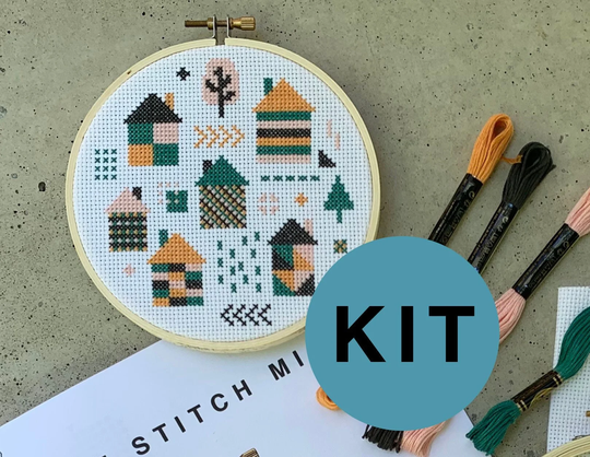 Houses - Modern Cross Stitch Kit