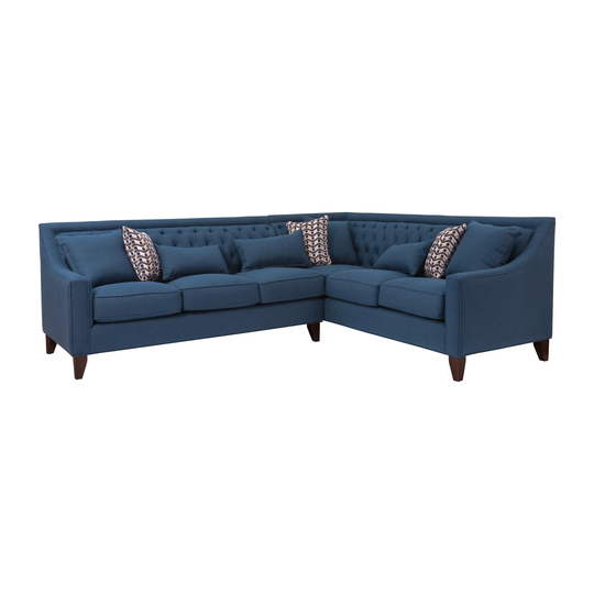 Chic Home Fulla Linen Tufted Right Facing Sectional Sofa
