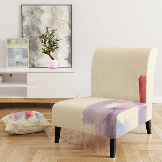 Designart 'Geometric Pastel I' Upholstered Mid-Century Accent Chair