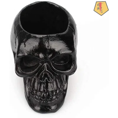 Skull Pencil Holder Skeleton Pen Storage Organizer For Office Desk Skull Head Makeup Brush Holder