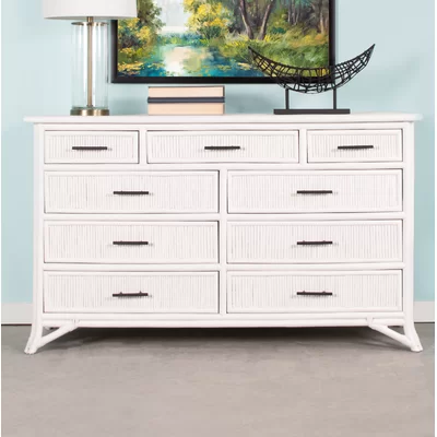 Bermuda 9 Drawer 60'' W Double Dresser