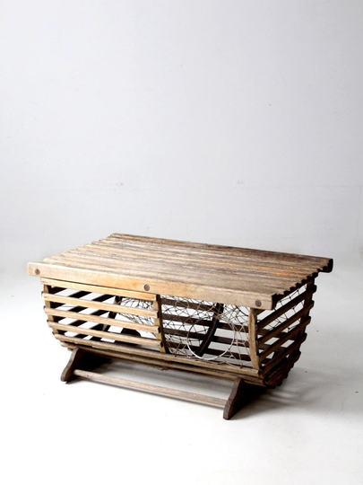 Antique Wooden Lobster Trap Coffee Table