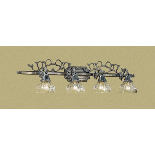Classic Lighting 10" Cast Brass & Lead Crystal 4 Light Vanity from the