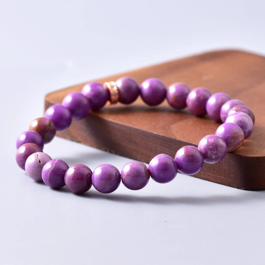 Natural Genuine Phosphosiderite Beads Bracelet For Women Jewelry Gift