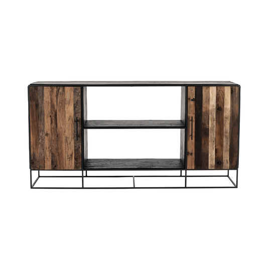 Sideboard 2 Doors Open Shelving - 70.87 x 17.72 x 35.43