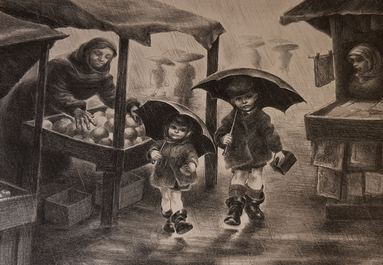 Alice Harold Murphy | American 1896-1966 "New Boots" Lithograph, 1936, Signed in Pencil, | Free Shipping Nice