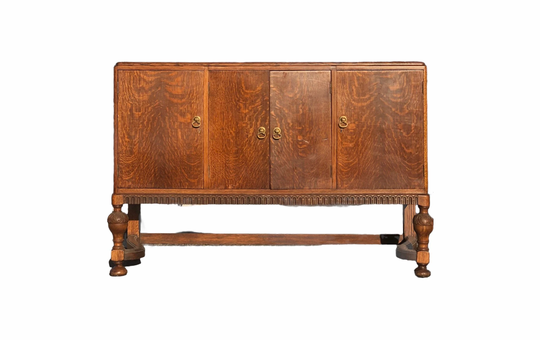 Free Shipping Within Continental Us - 19Th Century English Welsh Antique Oak Cabinet Sideboard Buffet Or Credenza