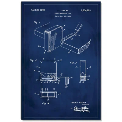 'Measuring Tape Patent' Graphic Art Print on Wood