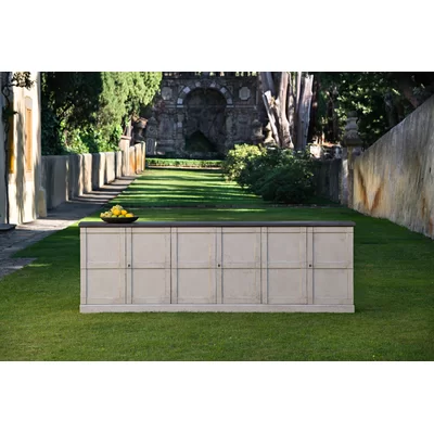 Luciana 112" Wide Pine Wood Sideboard