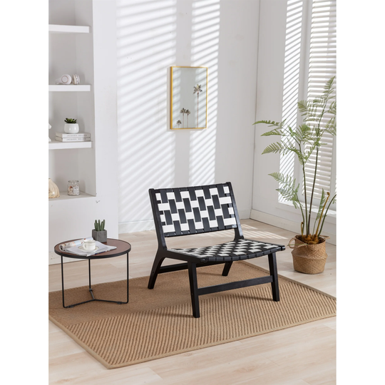 Wood Frame Chair Modern Accent Chair Lounge Chair for Living Room - 28.35'' H x 26.18'' W x 28.35'' D