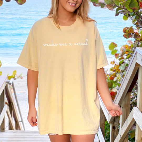 Make Me A Vessel Comfort Colors T-Shirt, Butter Tee, Made Worthy Shirt, Cute Christian Summer Shirt