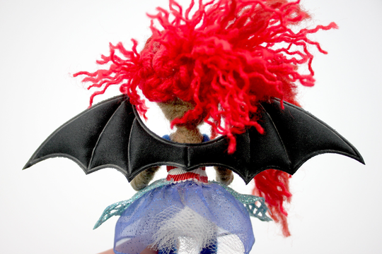 Bat Wings For Doll - Miniature Halloween Fabric Demon Vampire Costume 16 Or 12 Scale Doll, Plush Toy Sewing Kid's Craft Supplies
