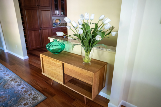 Sideboard Cabinet, Kitchen Sideboard, Mid Century Modern Wooden Large Dining Room