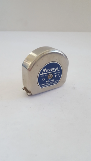 Vintage Circa 1960's Lufkin Mezurall Stainless Steel 6Ft No.926 Tape Measure, Good Condition