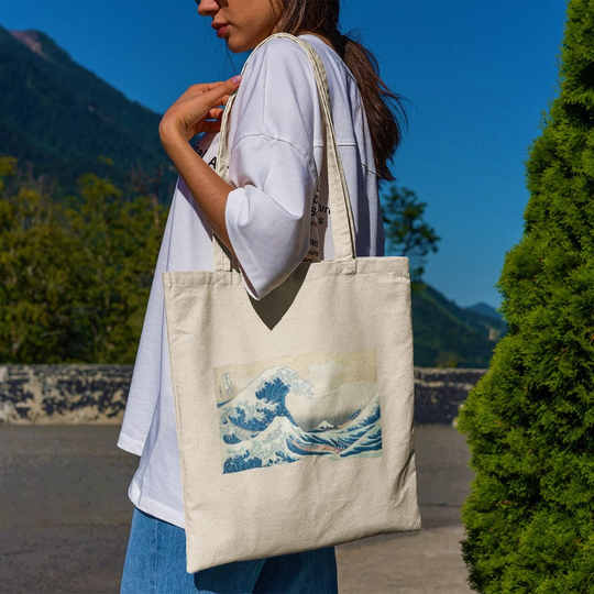 The Great Wave Off Kanagawa Tote Bag -Aesthetic Tote Bag, Art Bag, Aesthetic Bag, Artsy Bag, Great Wave Bag, Tumblr