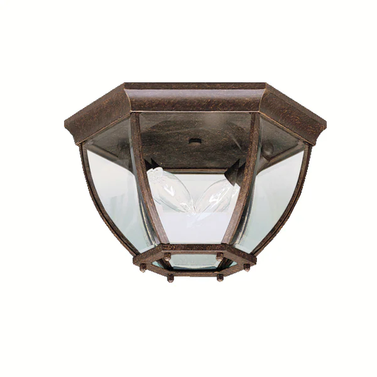 Kichler Lighting Traditional 2-light Tannery Bronze Outdoor Flush Mount