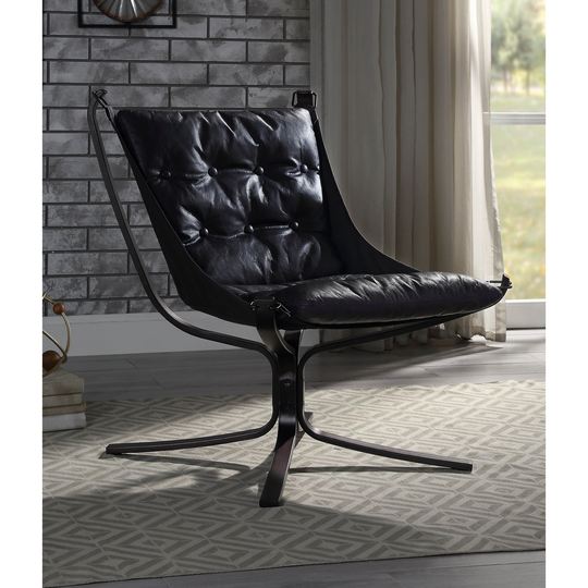 Accent Chair Top Grain Leather