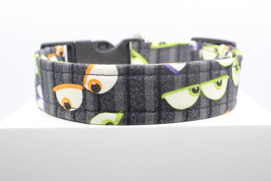 Mysterious Eyes Dog Collar | Glow in The Dark, Halloween Collar, Handmade Collars For Dogs, Dog Collars, Custom Collar