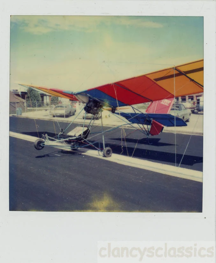 Vintage Photo 1972 Polaroid Color Hang Gliders Rainbow Wings Hanglider 60 D