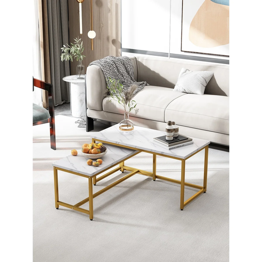 Elegant Modern Nesting Coffee Tables Set