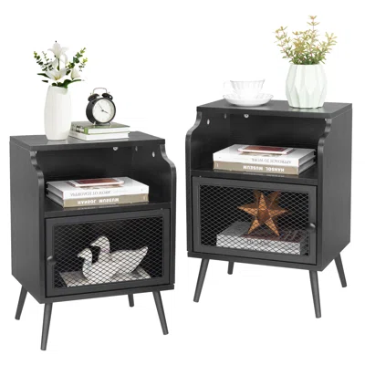Modern Nighstands With Storage Space (Set Of 2)