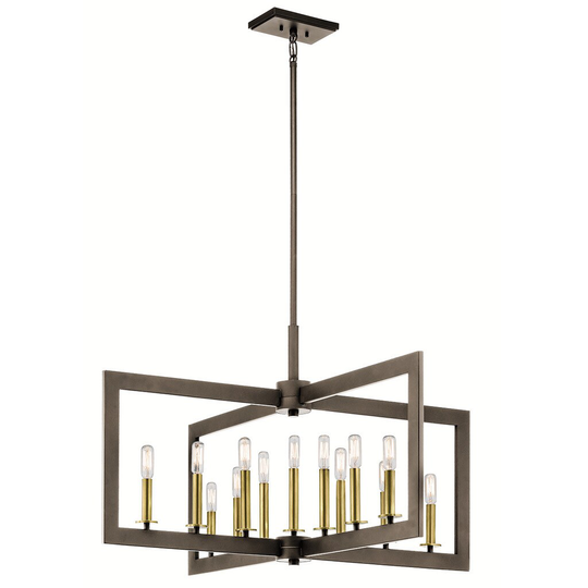 Kichler Lighting Cullen Collection 13-light Olde Bronze Linear Chandelier