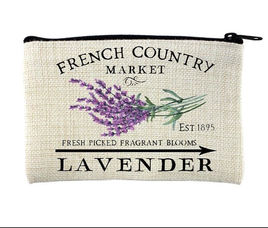 Lavender Coin Purse, Zippered Pouch, Pencil Case, Make Up Bag. 2 Sizes Available